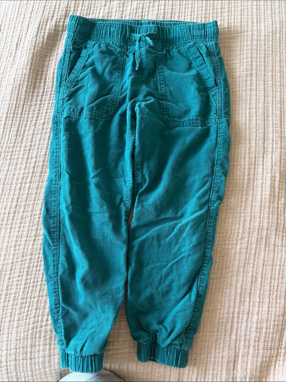 H&M Teal Green Elastic-Waist Jogger Pants for Kids